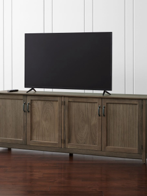 Ainsworth Walnut 85" Media Console With Glass/wood Doors