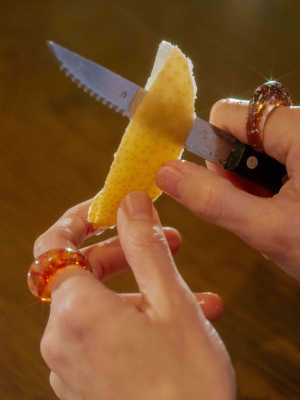 Glass Ring In Exotic Grapefruit