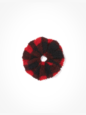 Aeo Plaid Sherpa Scrunchie