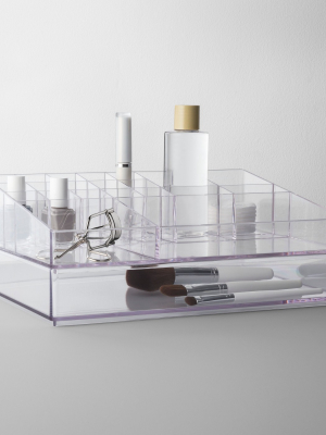 Extra Large Bathroom Plastic Tiered Cosmetic Organizer Clear - Made By Design™
