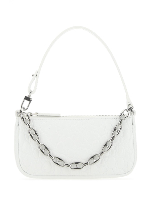 By Far Mini Rachel Embossed Shoulder Bag