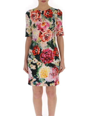 Dolce & Gabbana Floral Print Mini Dress