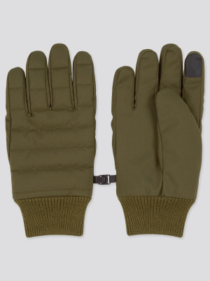 Men Heattech-lined Quilted Gloves