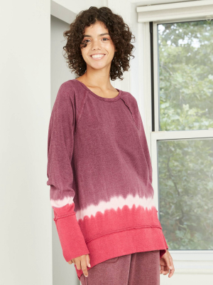 Women's Tie-dye Sweatshirt - Knox Rose™ Wine