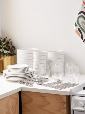 All You Need 60-piece Dinnerware, Drinkware And Flatware Set