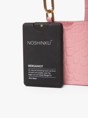 Staud X Noshinku Hand Sanitizer & Case | Geranium Croc Embossed