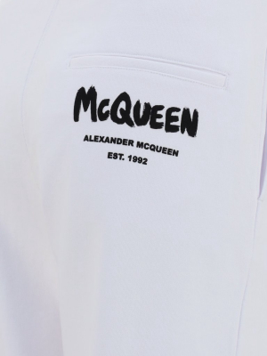 Alexander Mcqueen Graffiti Logo Print Joggers