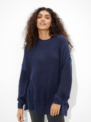 Ae Oversized Dreamspun Crew Neck Sweater