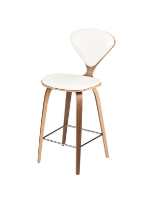 Nuevo Satine Counter Stool - White