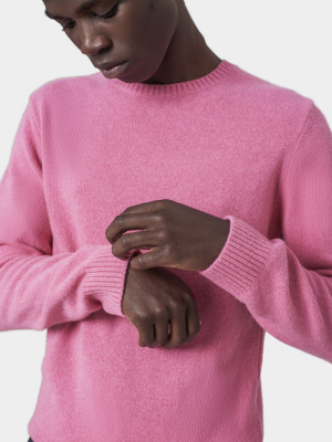 Classic Merino Wool Crew - Bubblegum Pink