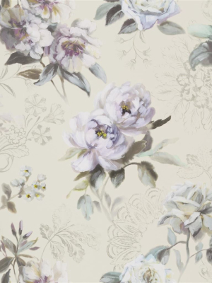 Victorine Wallpaper In Vanilla From The Mandora Collection By Designers Guild