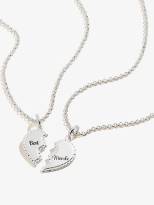 Best Friends Charm Necklace, Set Of 2