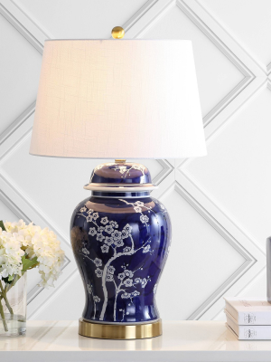 29.5" Ceramic Gracie Ginger Jar Table Lamp (includes Led Light Bulb) Blue - Jonathan Y