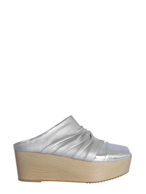 Rick Owens Metallic Platform Sandals