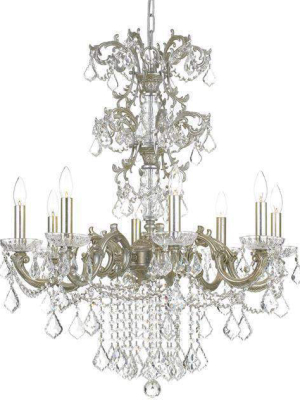 Highland Park 8 Light Crystal Olde Silver Chandelier