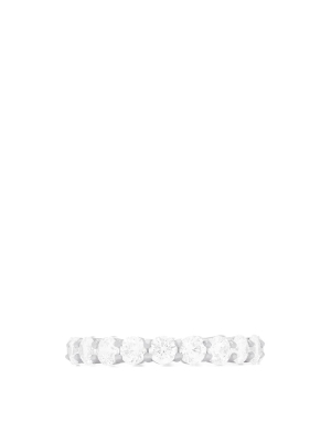 14k White Gold Prong Set Diamond Eternity Band, 3.00 Tcw