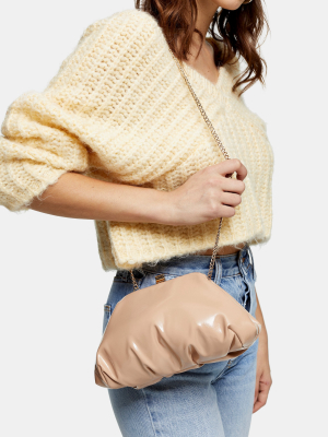 Camel Patent Mini Clutch Bag