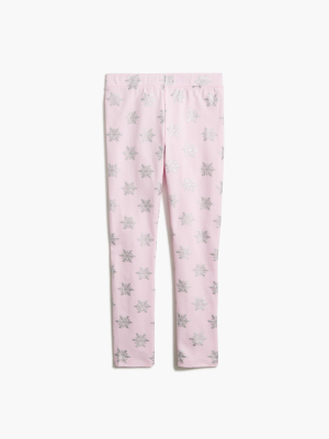 Girls' Snowflake Leggings