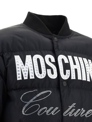 Moschino Logo Print Puffer Jacket