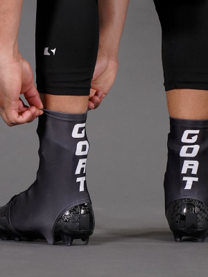 Goat Spell Out Black White Spats / Cleat Covers