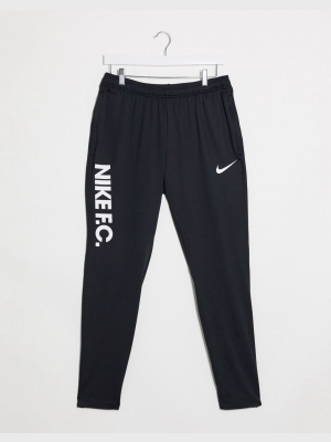 Nike Soccer Fc Logo Sweatpants In Black