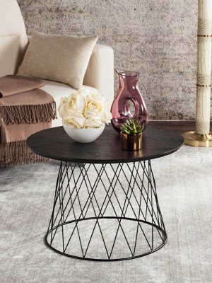 Rogelio Wood End Table Black