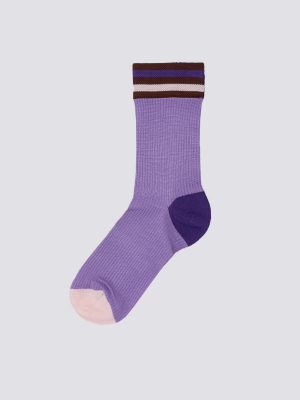 Lona Crew Sock - Slinky Purple