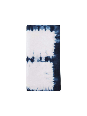 Kim Seybert Congo Napkin In White & Blue - Set Of 4