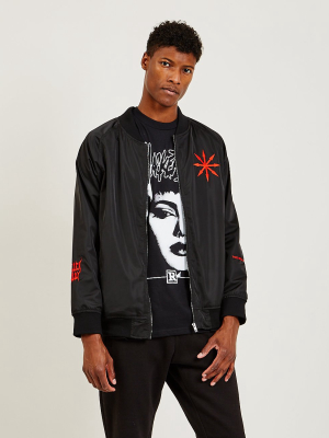 Black Satin Raw Vision Jacket