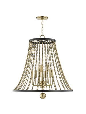 Hudson Valley Lighting Spool 9-bulb Chandelier - Aged Brass