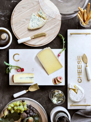 Marble & Brass "cheese" Rectangular Board