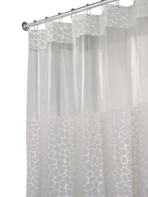 Pebbles Soft Touch Peva Shower Curtain White - Idesign