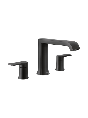 Moen T908 Genta Deck Mounted Roman Tub Filler - Matte Black