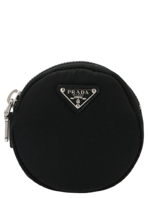 Prada Logo Plaque Mini Strapped Pouch Bag