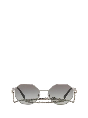 Valentino Eyewear Geometric Frame Sunglasses