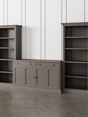 Cameo Grigio 3-piece Entertainment Center With Open Bookcases