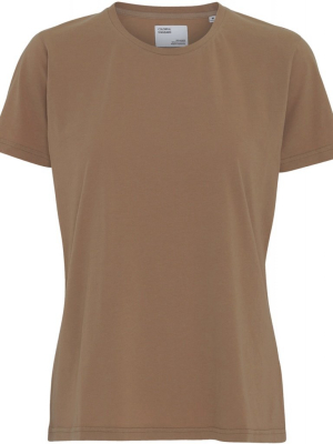 Women Light Organic Tee In Sahara Camel