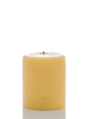 Amber Pillar Candle, 5"x6"