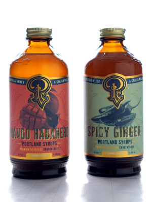 Portland Syrups Spicy Ginger And Mango Habanero Syrup, Set Of 2