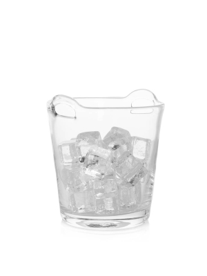 Large Glass Ice Bucket With Handles