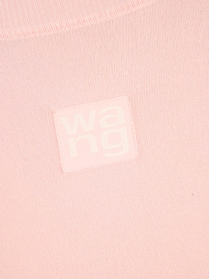 T By Alexander Wang Logo Knit Fitted Dress