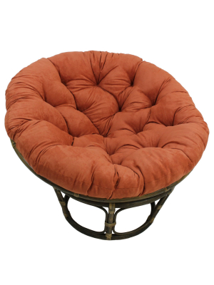 42" Rattan Papasan Chair With Micro Suede Cushion - International Caravan