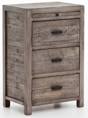 Caminito Nightstand, Rustic Black Olive