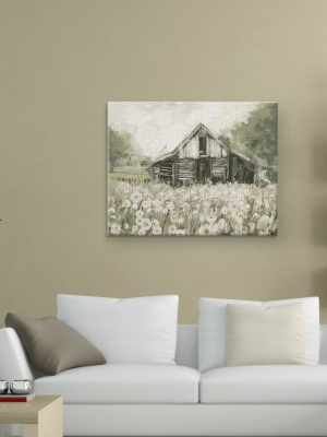 Dandelion Barn By Studio Arts Wrapped Canvas Art Print - Fine Art Canvas