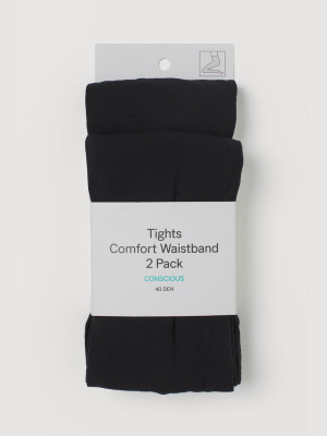 2-pack 40 Denier Tights