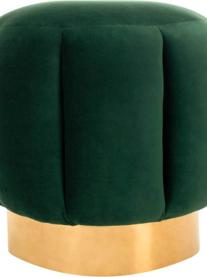 Maleah Channel Tufted Otttoman Emerald