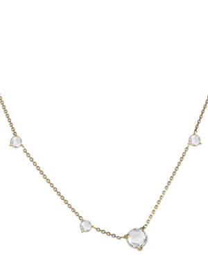 Linear Chain Rose Cut Diamond Necklace