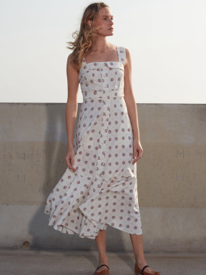 Olivia Sleeveless Cotton Midi Dress