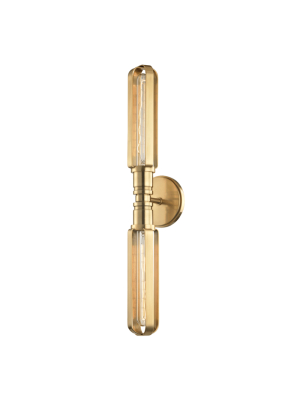 Hudson Valley Lighting Red Hook 2-bulb Sconce - Aged Brass