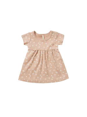 Quincy Mae Short Sleeve Babydress - Blossom/petal